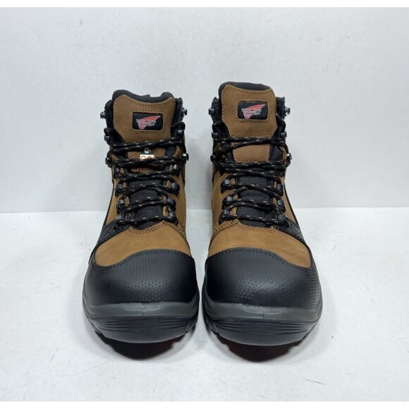 Red Wing Tradesman Safety Toe 3519 Boots Mens Sz 11 EE Wide Brown Ankle Lace Up - Picture 2 of 7